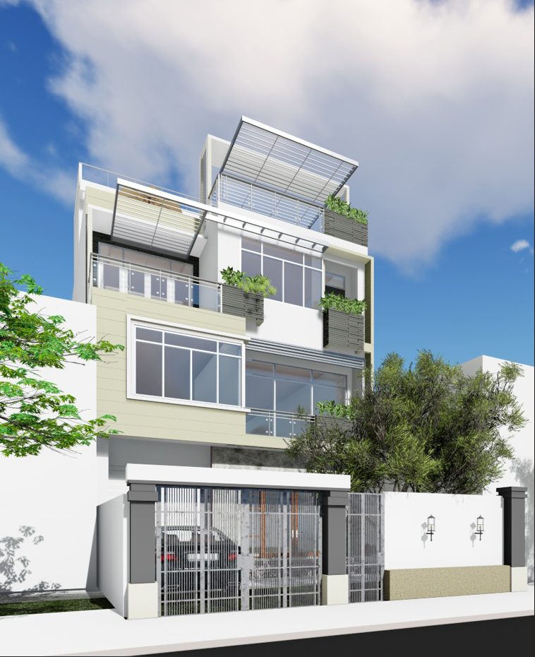 Hồ sơ thiết kế Nhà phố 3 tầng 8x16m